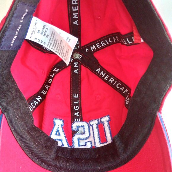 American Eagle Outfitters USA Baseball Cap Hat Adjustable Strapback Unis 6 Panel - Picture 5 of 6